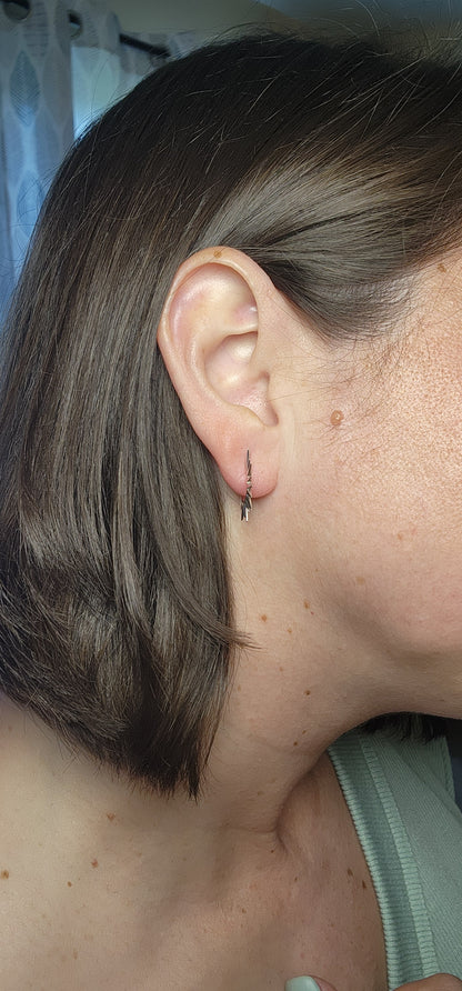Spike Open Hoop Earrings