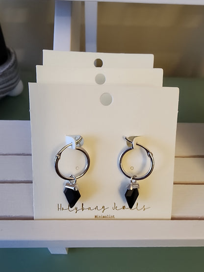 Arrowhead Onyx Drop Hoop